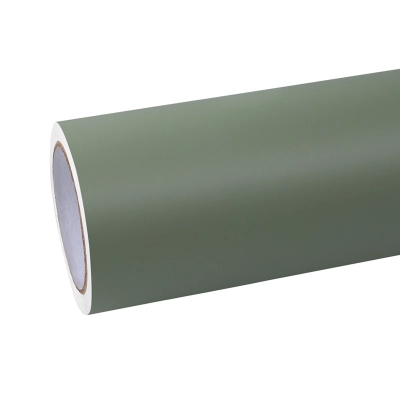 Ravoony Basic Ultra-Matte Ceramic Khaki Green Car Vinyl Wrap 01