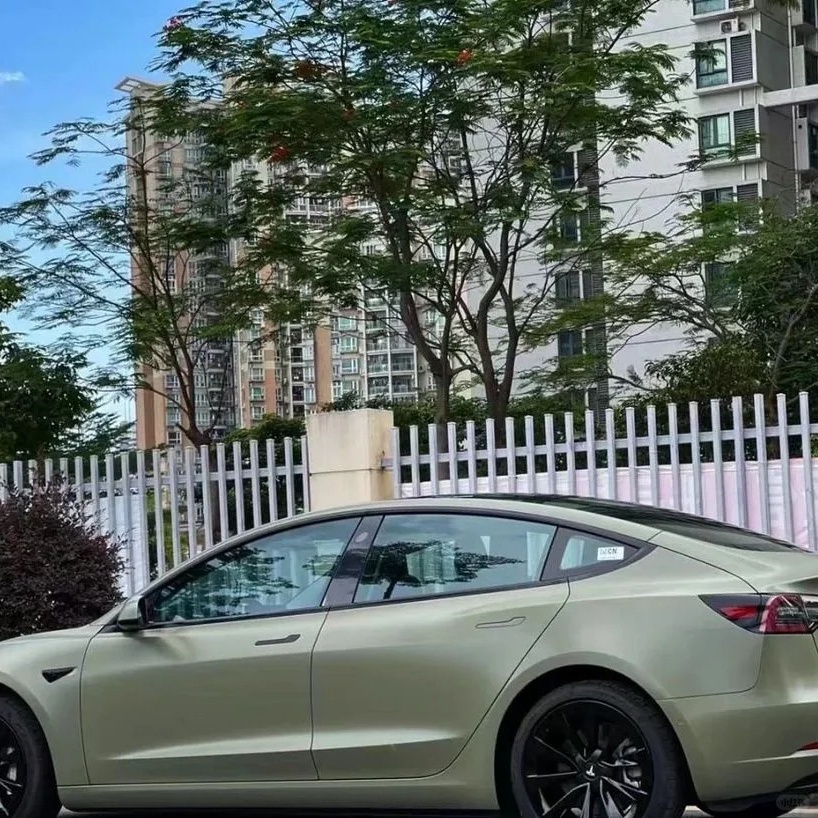 Ravoony Plus Ultra-Matte Ceramic Khaki Green Car Vinyl Wrap