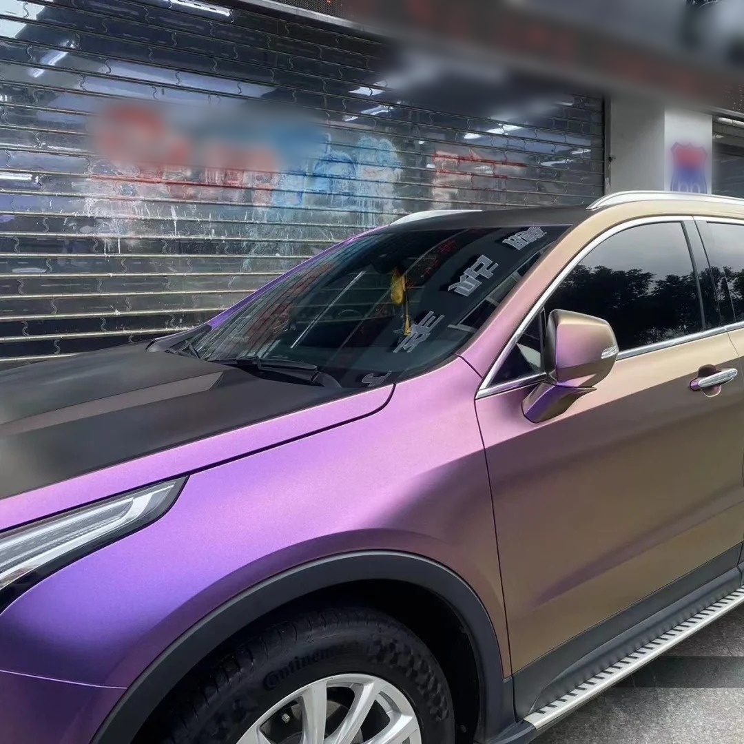 Ravoony Basic Matte Diamond Purple Car Wrap