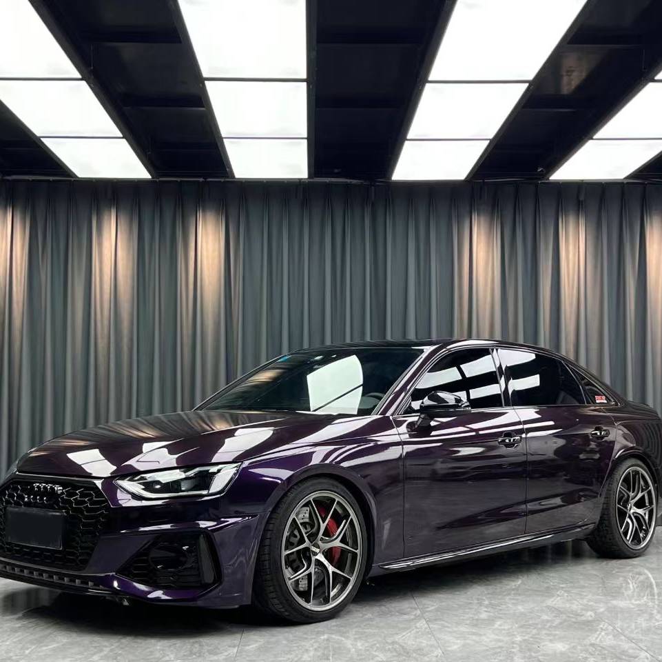 Gloss Ghost Midnight Purple Car Vinyl Wrap