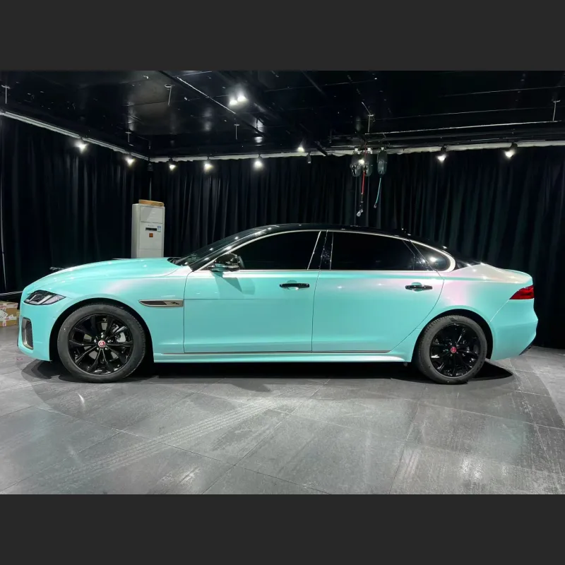 Ravoony Plus Glossy Metallic Racing Tiffany Car Vinyl Wrap