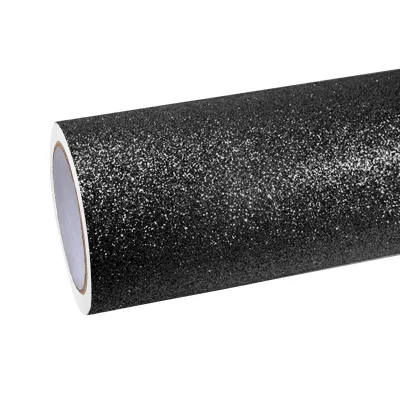 Ravoony Plus Super Glitter Black Car Vinyl Wrap 01