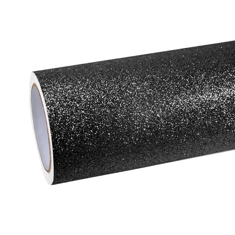 Ravoony Plus Super Glitter Black Car Vinyl Wrap