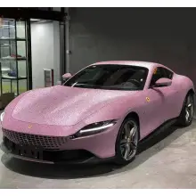 Super Glitter Pink Car Vinyl Wrap