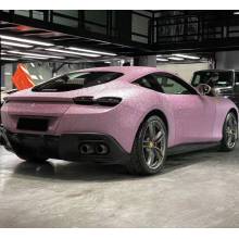 Super Glitter Pink Car Vinyl Wrap