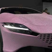 Super Glitter Pink Car Vinyl Wrap