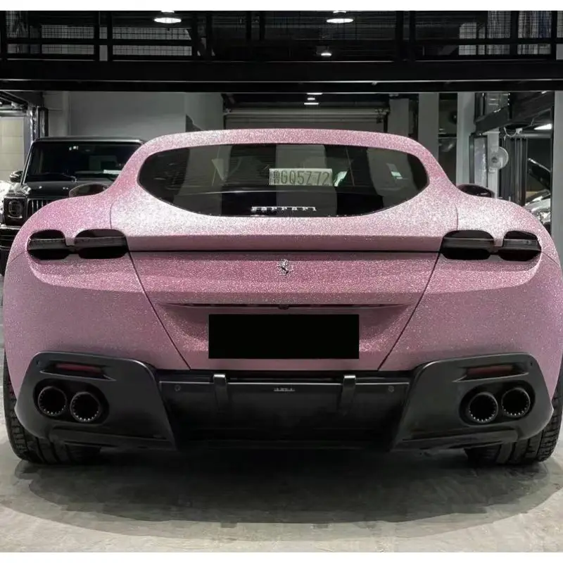 Super Glitter Pink Car Vinyl Wrap