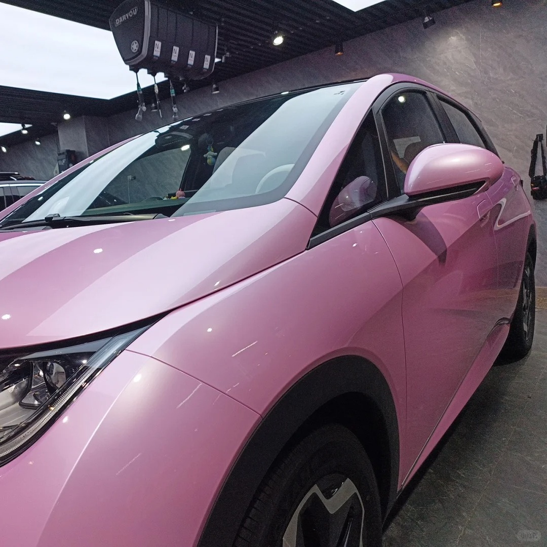 Ravoony Basic Gloss Macaron Cherry Pink Vinyl Car Wrap