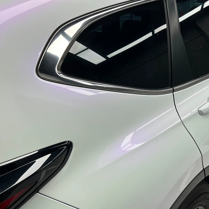 Ravoony Basic Glossy White to Purple Vinyl Car Wrap