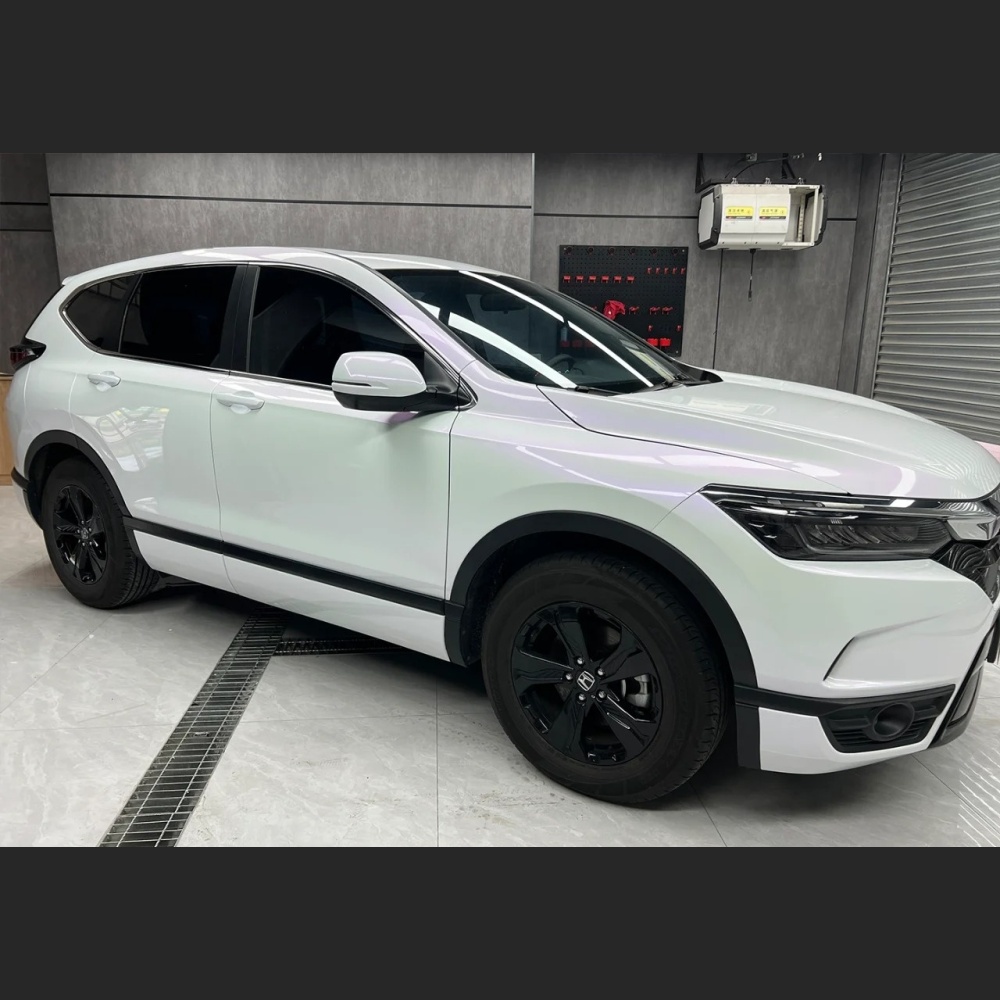 Ravoony Basic Glossy White to Purple Vinyl Car Wrap