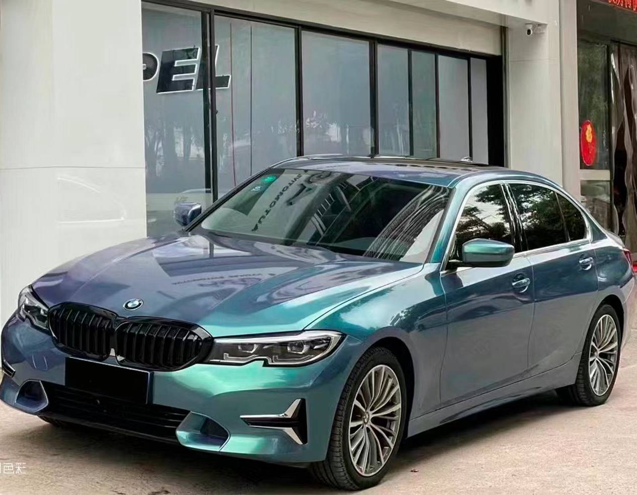 Ravoony Plus Glossy Color Peacock Green Car Vinyl Wrap