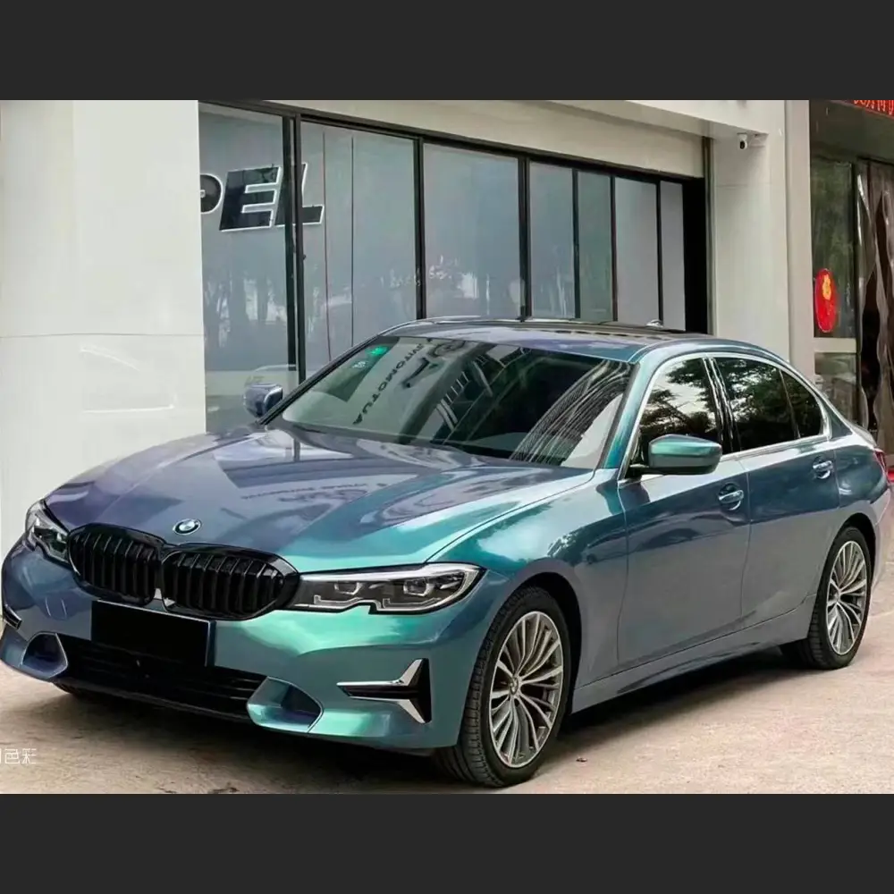 Ravoony Plus Glossy Color Peacock Green Car Vinyl Wrap