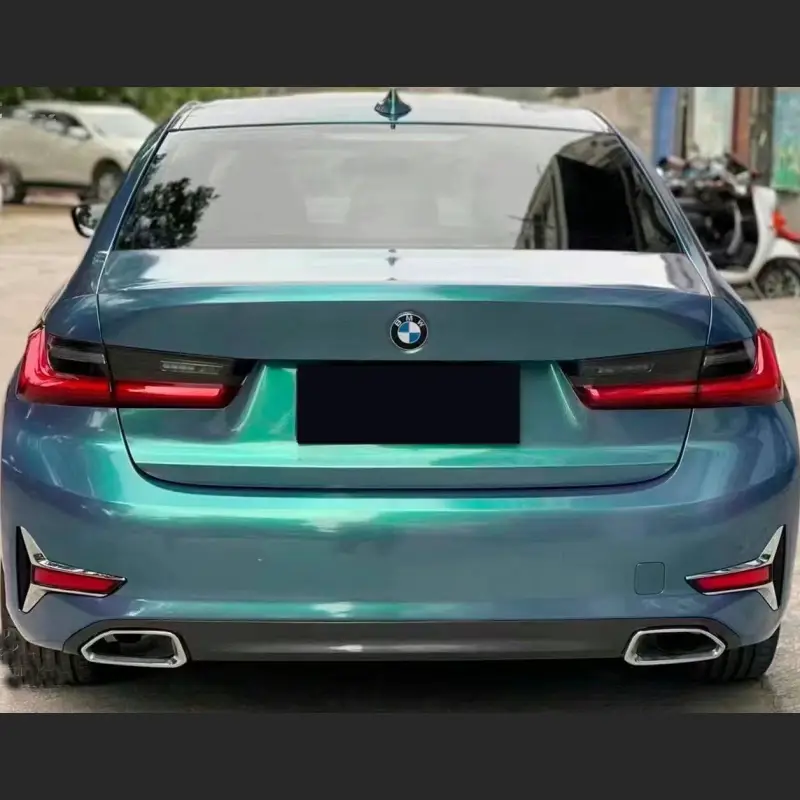 Ravoony Plus Glossy Color Peacock Green Car Vinyl Wrap