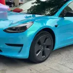 Ravoony Plus Glossy Gold Sky Blue Vinyl Car Wrap