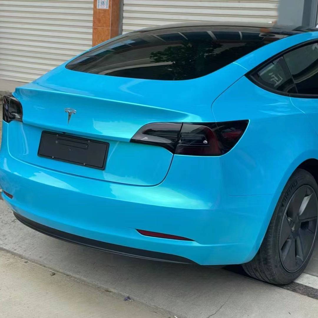 Ravoony Plus Glossy Gold Sky Blue Vinyl Car Wrap