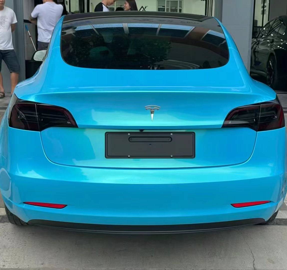Ravoony Plus Glossy Gold Sky Blue Vinyl Car Wrap