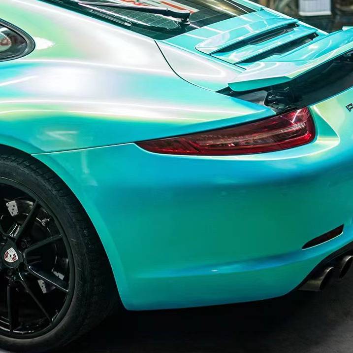 Ravoony Plus Glossy Magic Gold Blue Vinyl Car Wrap