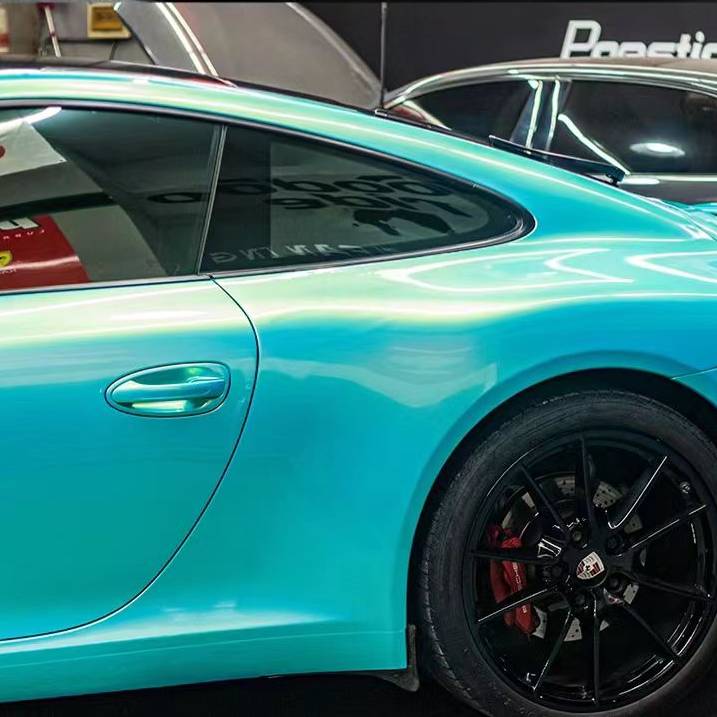 Ravoony Plus Glossy Magic Gold Blue Vinyl Car Wrap