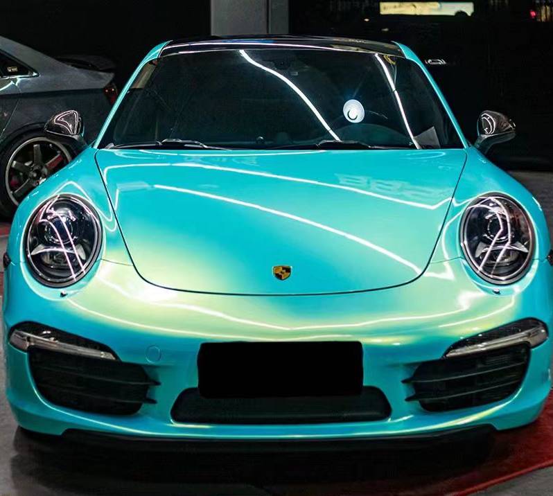 Ravoony Plus Glossy Magic Gold Blue Vinyl Car Wrap