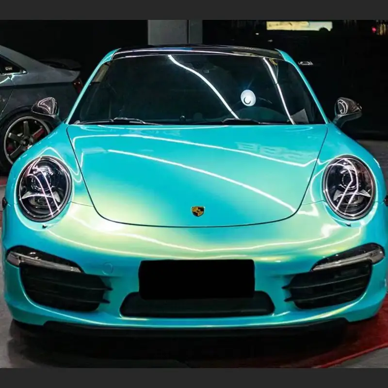 Ravoony Plus Glossy Magic Gold Blue Vinyl Car Wrap