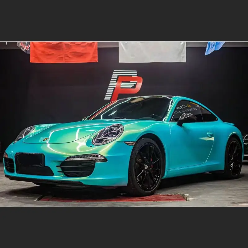 Ravoony Plus Glossy Magic Gold Blue Vinyl Car Wrap
