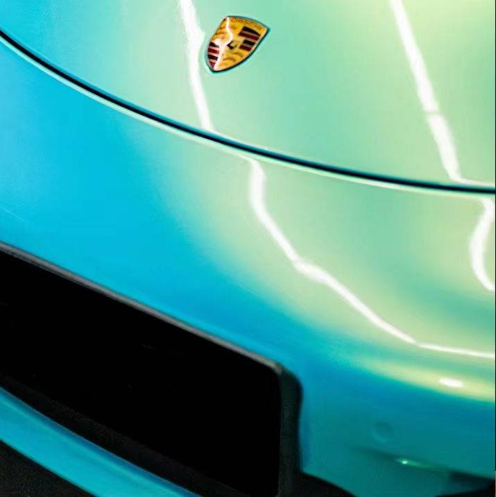 Ravoony Plus Glossy Magic Gold Blue Vinyl Car Wrap