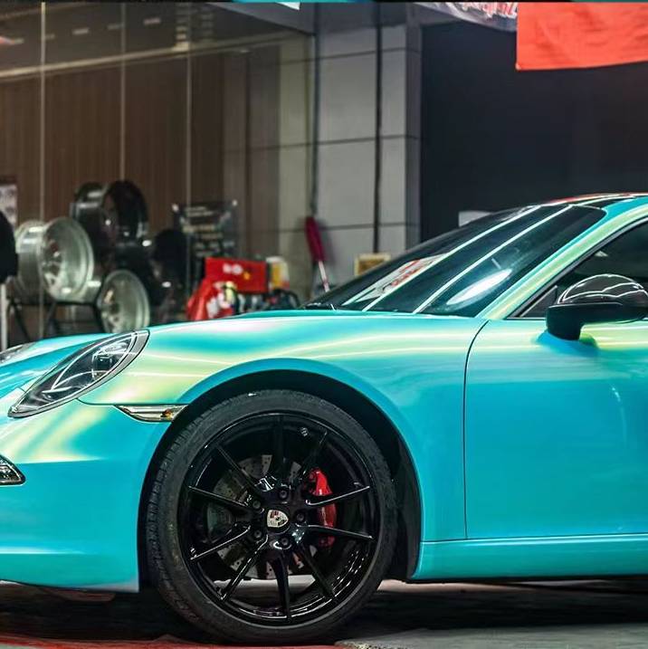 Ravoony Plus Glossy Magic Gold Blue Vinyl Car Wrap