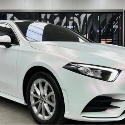 Ravoony Basic Matte White To Pink Car Vinyl Wrap 02