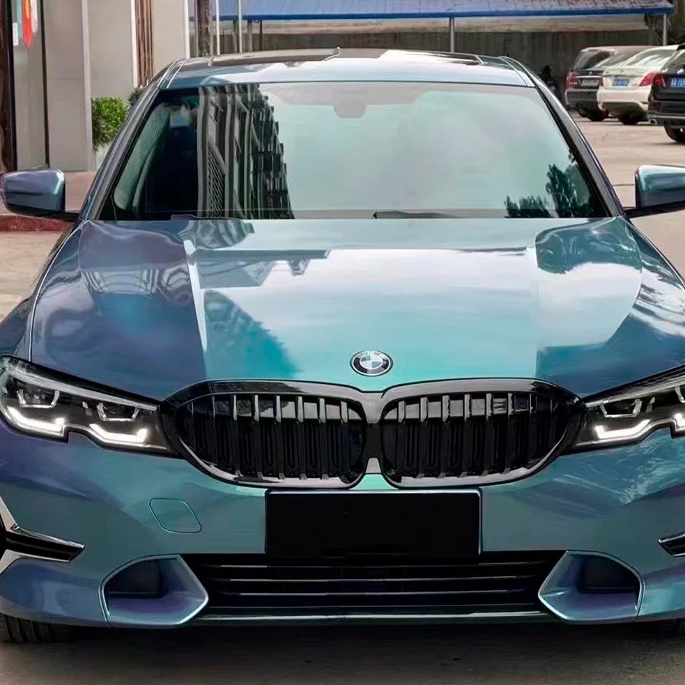 Ravoony Basic Glossy Color Peacock Green Car Vinyl Wrap