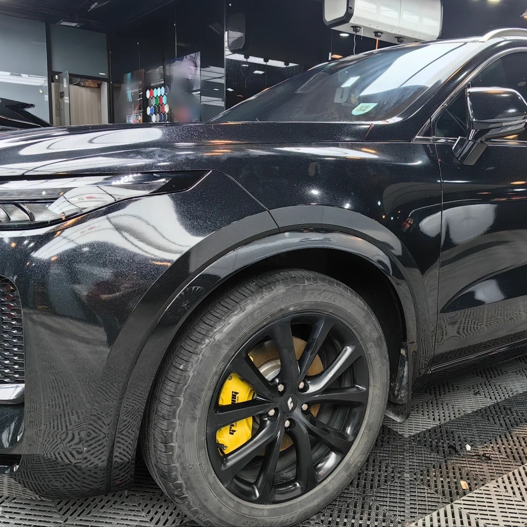 Ravoony Basic Glossy Sparkle Black Car Vinyl Wrap