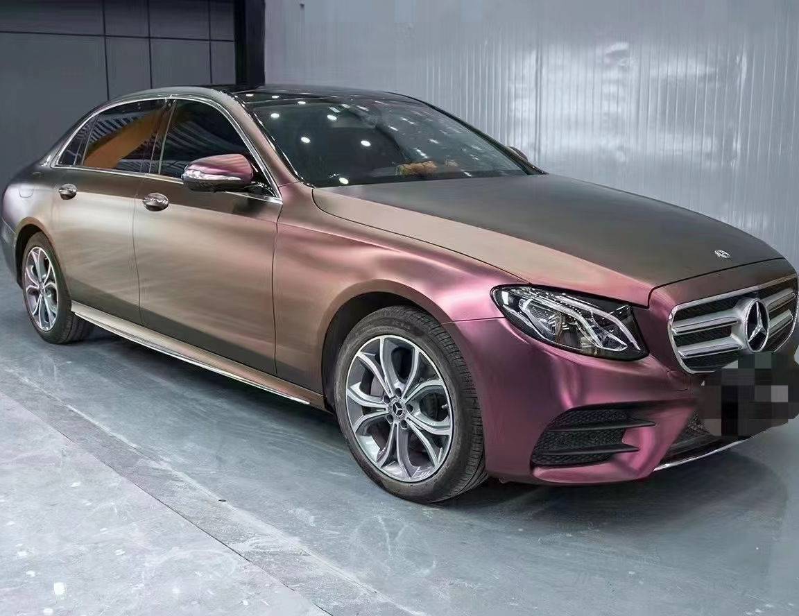 Ravoony Plus Matte Diamond Night Brown Red Car Wrap