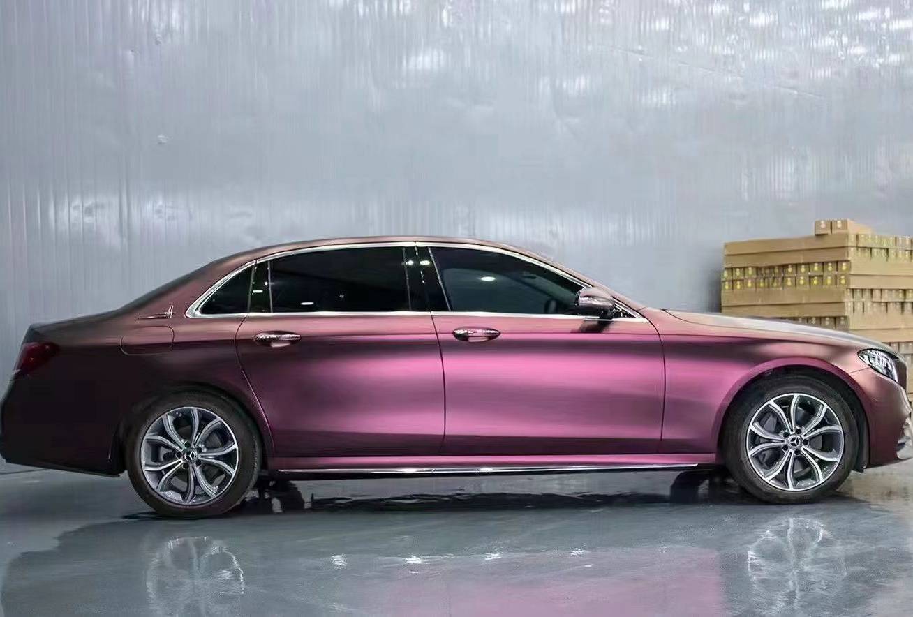 Ravoony Plus Matte Diamond Night Brown Red Car Wrap