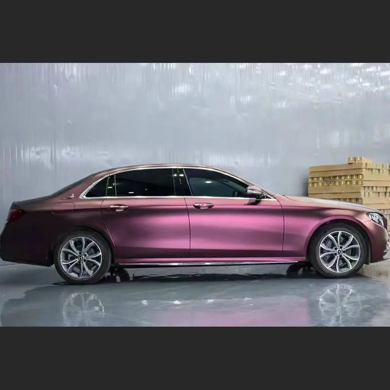 Ravoony Plus Matte Diamond Night Brown Red Car Wrap