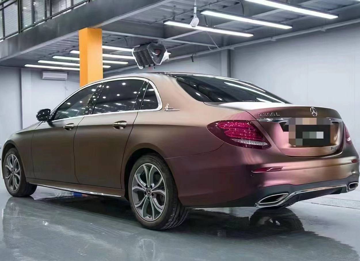 Ravoony Plus Matte Diamond Night Brown Red Car Wrap