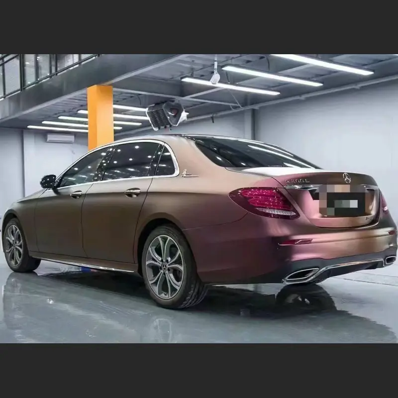 Ravoony Plus Matte Diamond Night Brown Red Car Wrap