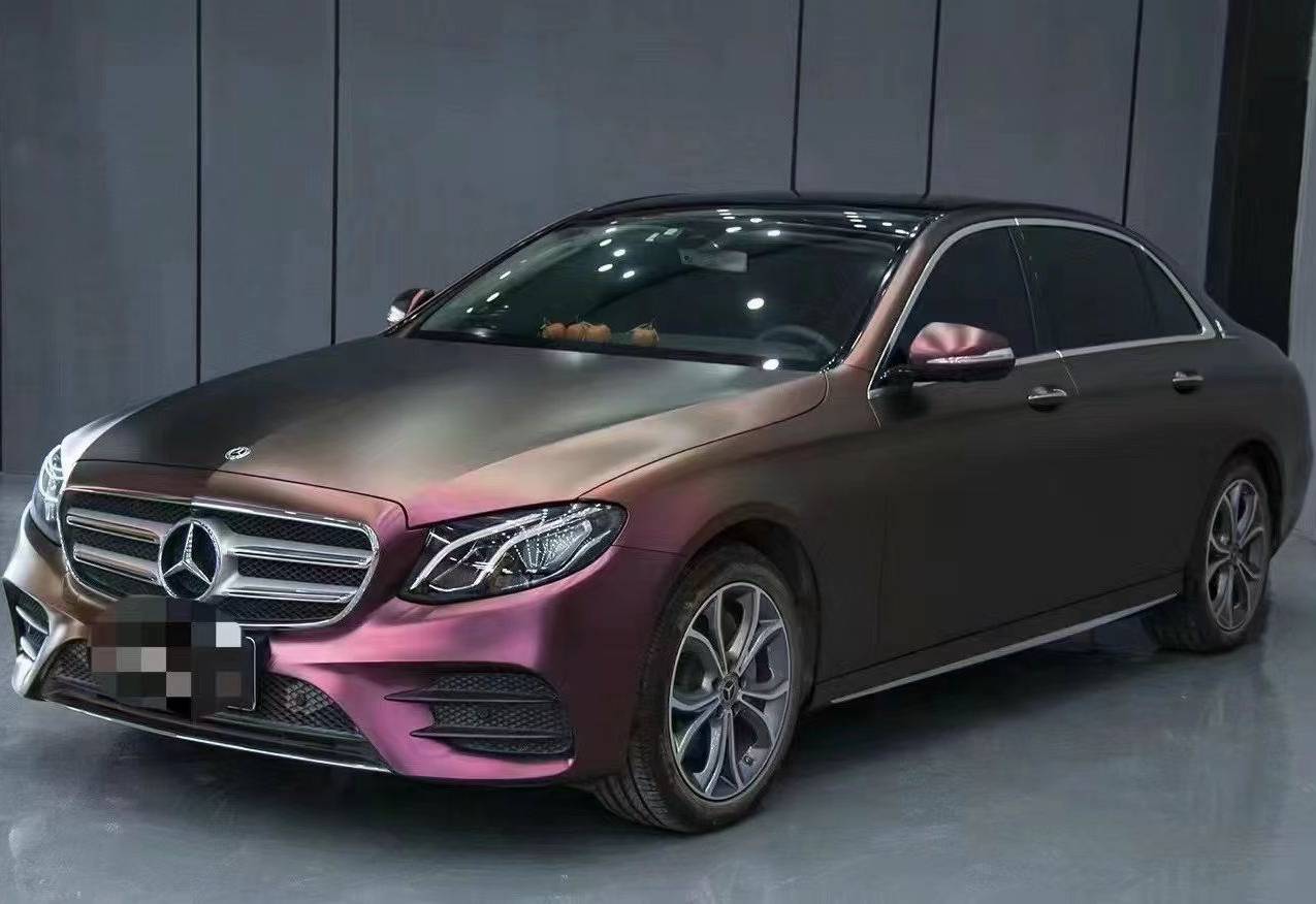 Ravoony Plus Matte Diamond Night Brown Red Car Wrap