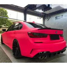 Ultimate Flat Fluorescent Pink Car Vinyl Wrap BMW 3 Series Wrap