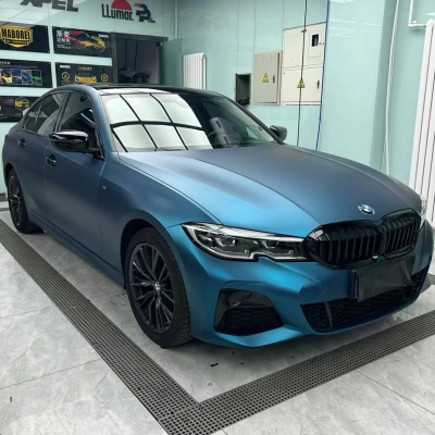 Ravoony Plus Ultra-Matte Night Blue Car Wrap BMW 5 Series Wrap 02
