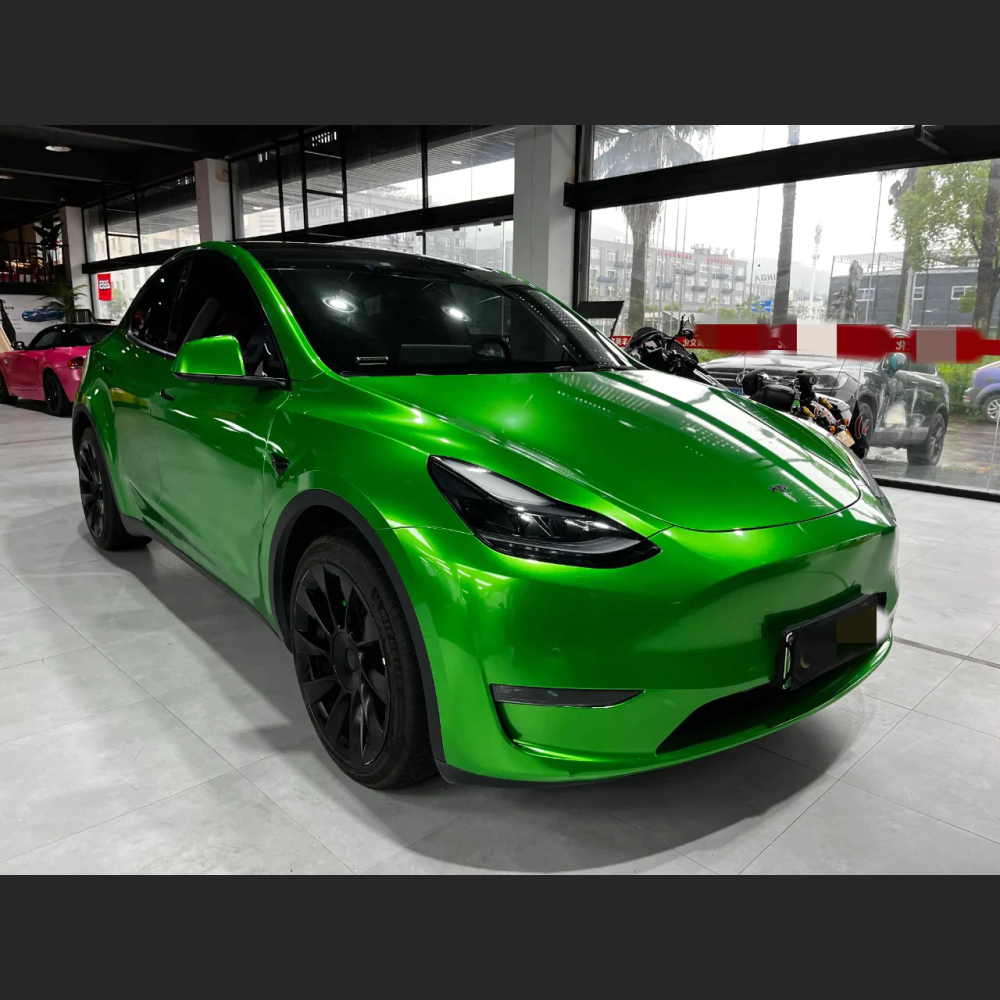 Ravoony Plus Gloss Metallic Apple Green Car Wrap