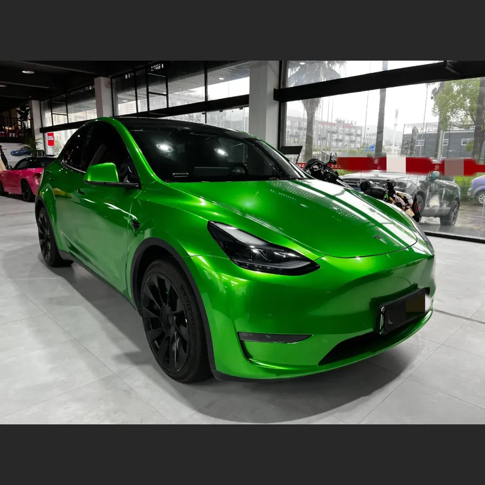 Ravoony Plus Gloss Metallic Apple Green Car Wrap