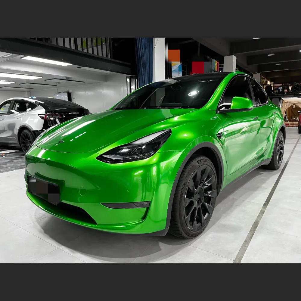 Ravoony Plus Gloss Metallic Apple Green Car Wrap