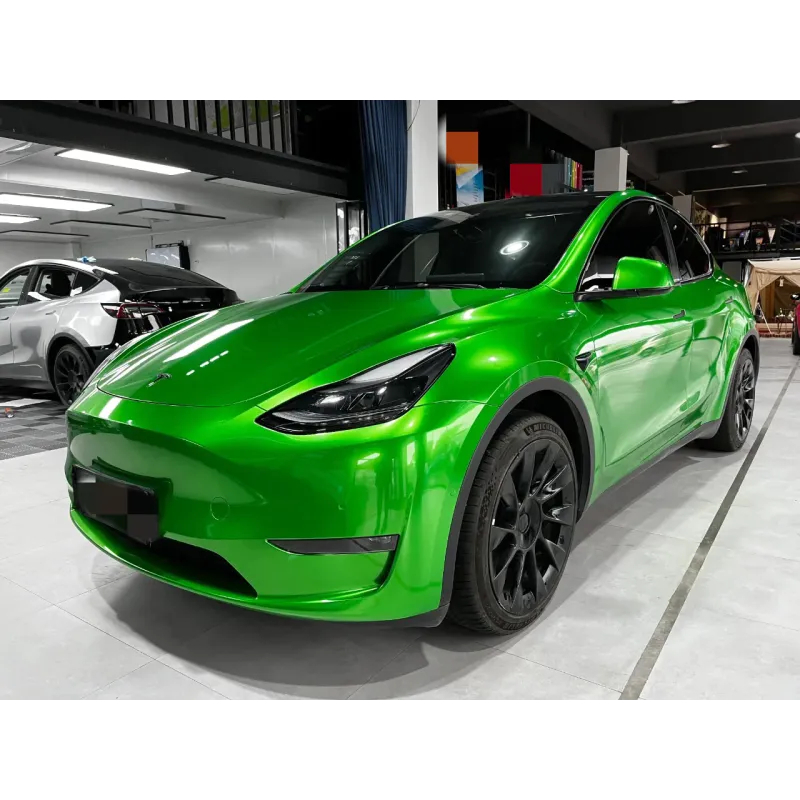 Ravoony Plus Gloss Metallic Apple Green Car Wrap