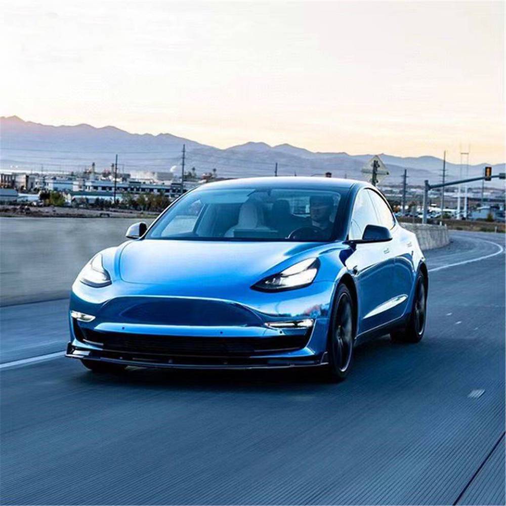 Ravoony Plus Glossy Chrome Light Blue Car Vinyl Wrap