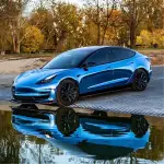 Ravoony Plus Glossy Chrome Light Blue Car Vinyl Wrap