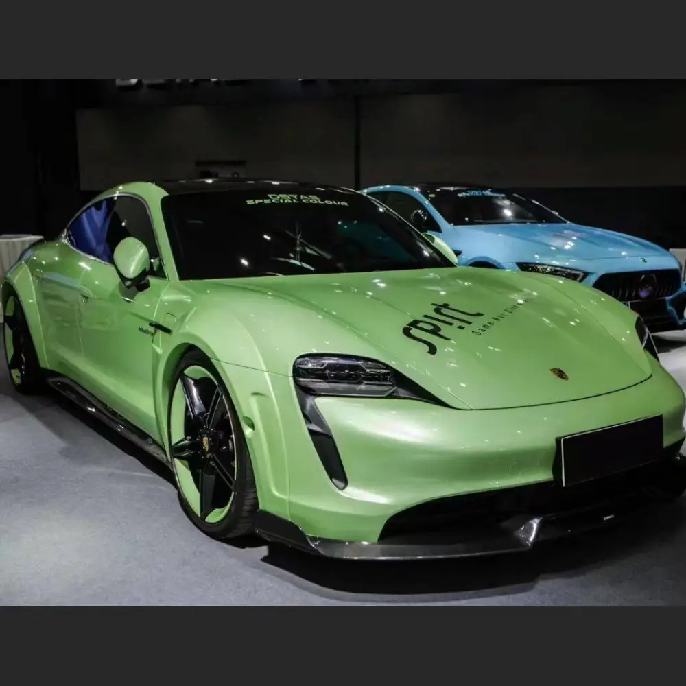 Ravoony Plus Glossy Gucci Flora Green Car Vinyl Wrap