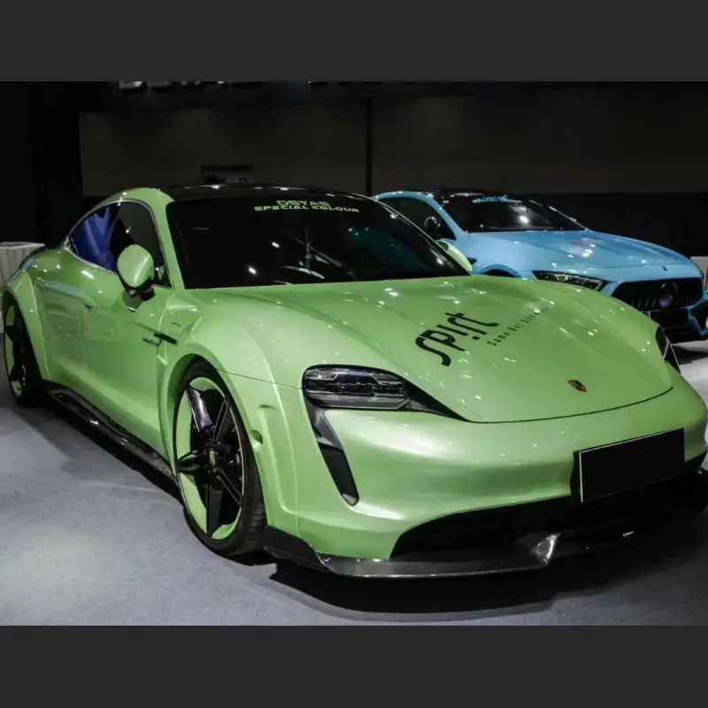 Ravoony Plus Glossy Gucci Flora Green Car Vinyl Wrap