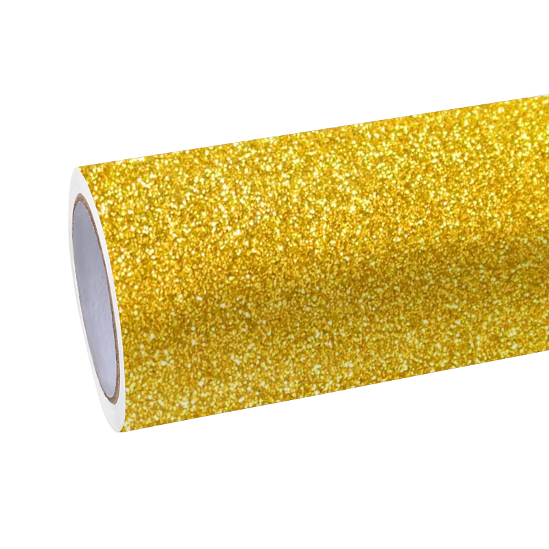 Ravoony Plus Gold Glitter Car Wrap
