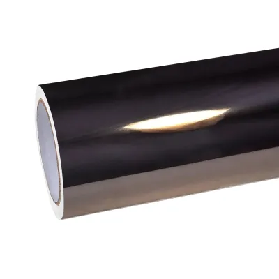 Ravoony Plus Super Gloss Chrome Black Vinyl Car Wrap 01