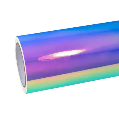 Ravoony Plus Super Gloss Holographic Rainbow Neo Chrome Car Vinyl Wrap 01