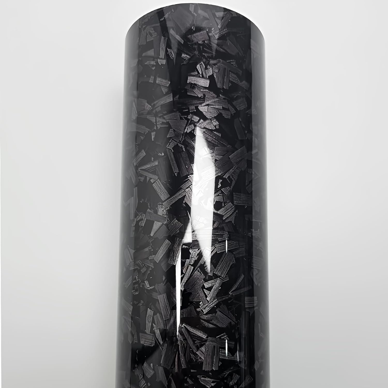 Ravoony Plus PET Gloss Carbon Fiber Forging Black Vinyl Wrap